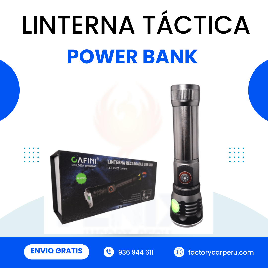 Linterna Power Bank 2000 metros